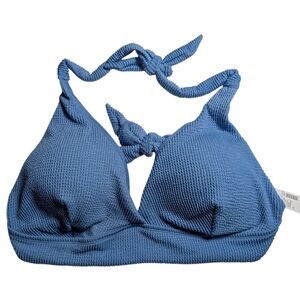Maurices Blue Textured Adjustable Tie Bikini Top NWT 2X